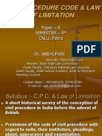 Civil Procedure Code & Law of Limitation: Paper - 5 Semester - 5 CNLU, Patna
