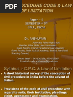 Civil Procedure Code & Law of Limitation: Paper - 5 Semester - 5 CNLU, Patna