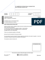 University of Cambridge International Examinations General Certificate of Education Ordinary Level