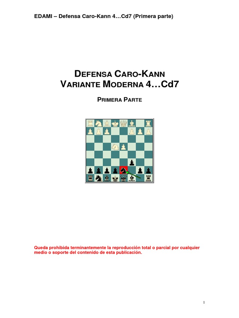 Defensa Caro Kann 4...Cd7 I Aperturas de ajedrez Ajedrez