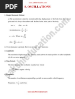 Oscillations: Important Points