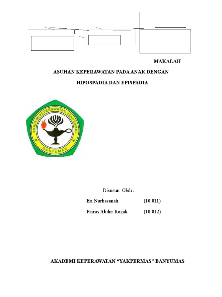 Makalah Asuhan Keperawatan Pada Anak Dengan Hipospadia Dan