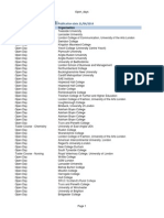 UCAS - Open Days List: Publication Date 21/04/2014