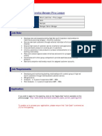 Relationship Manager-Privy League: Department Location Number of Positions Level