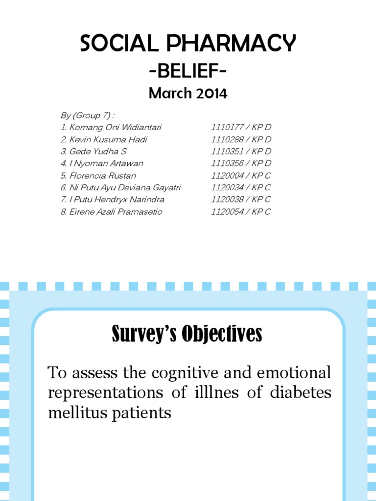 The Brief Illness Perception (Group C7) Diabetes Mellitus Emotions