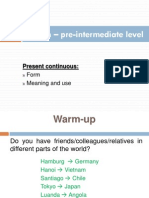 Pre Intermediate - Grammar 02 Present Continuous