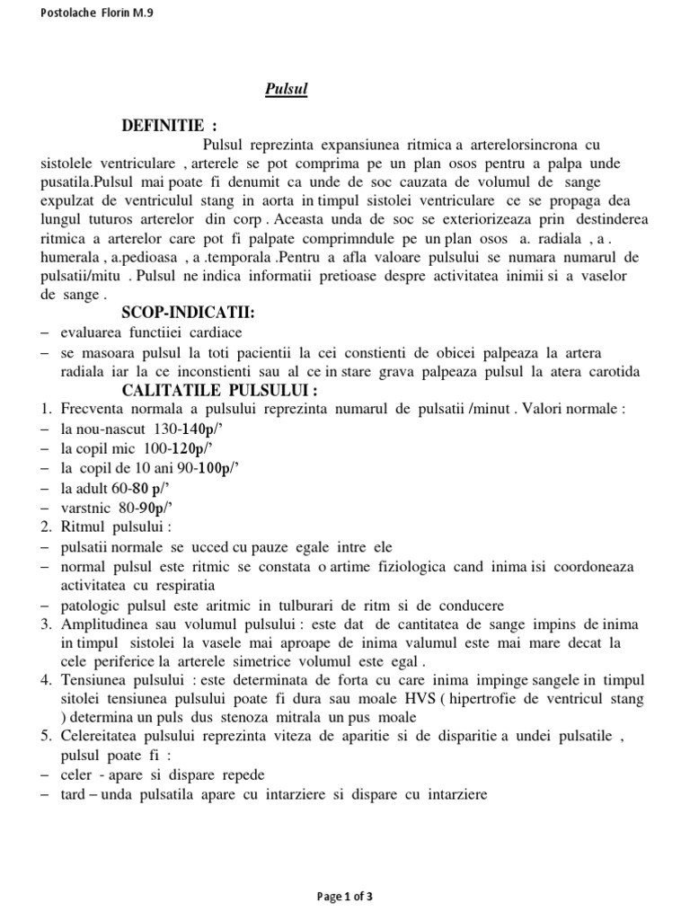 Pulsul | PDF