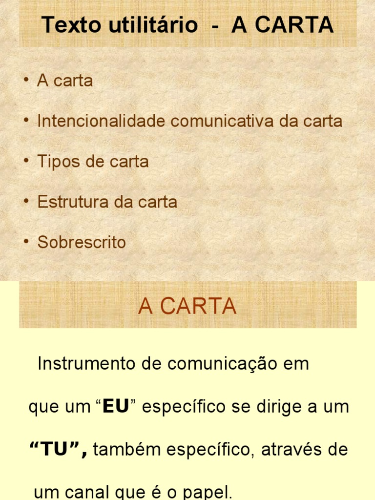 A Carta | PDF | Comunicação