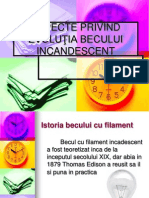 Aspecte Privind Evoluţia Becului Incandescent