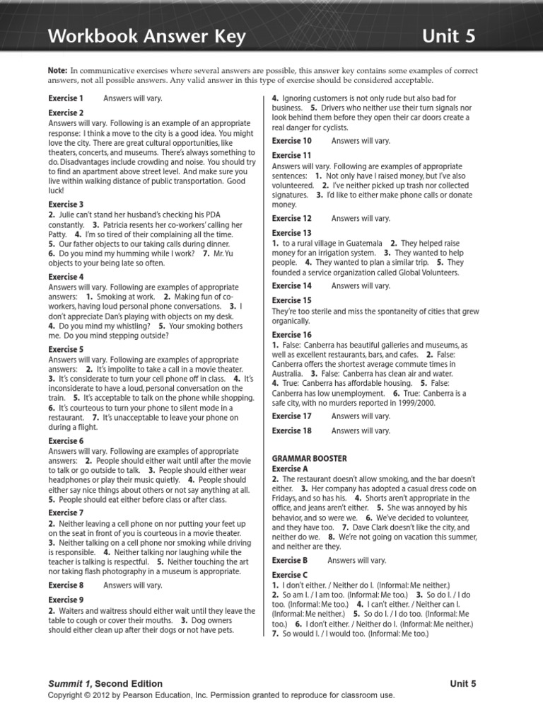UNIT 05 Workbook A | PDF | Language Arts & Discipline | Self-Improvement