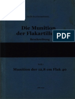 "L.Dv.4402/7" Die Munition Der Flakartillerie. Beschreibung. Teil 7: Munition Der 12,8 CM Flak 40