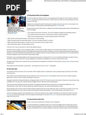 10 Reasons Why Deregulation