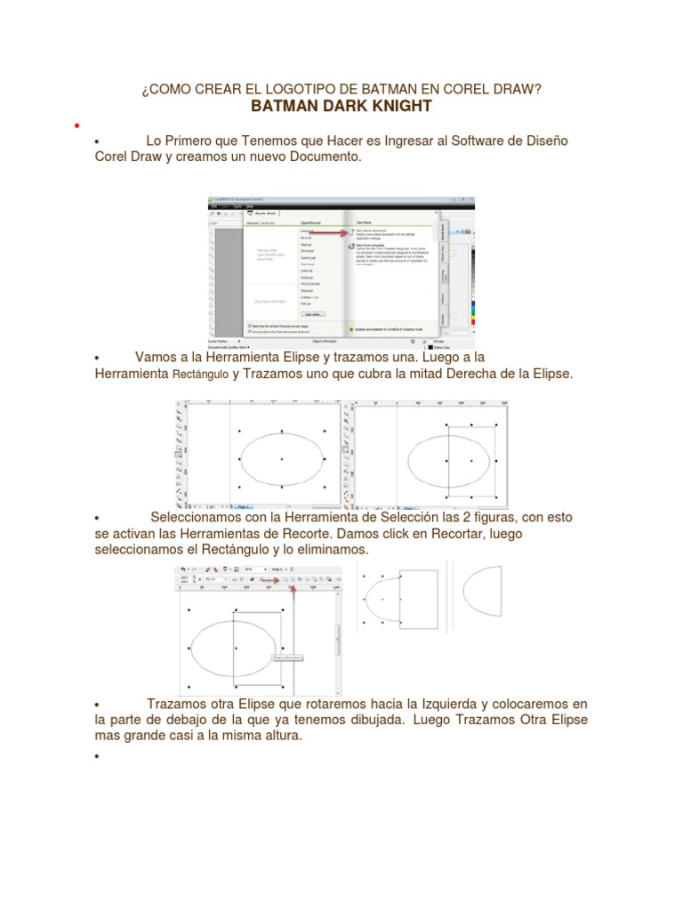 Como Crear El Logotipo de Batman en Corel Draw | PDF | Color | Ligero