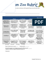 Dream Zoo Rubric