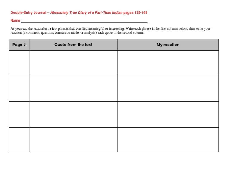 Double-Entry Journal 1 | PDF