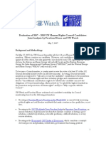 Evaluation of 2007 - 2010 UN Human Rights Council Candidates