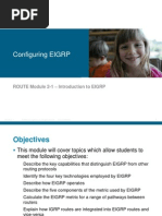 Configuring EIGRP: ROUTE Module 2-1 - Introduction To EIGRP