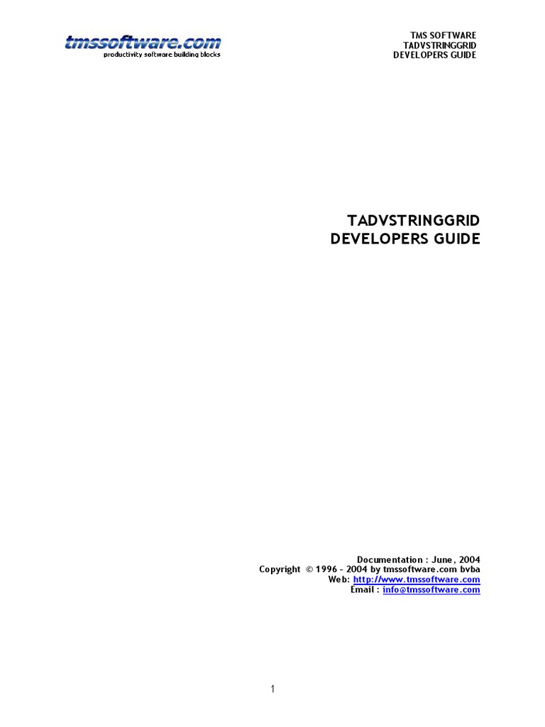 TAdvStringGrid Developers Guide | PDF | Tipe Data Boolean | Nilai ...