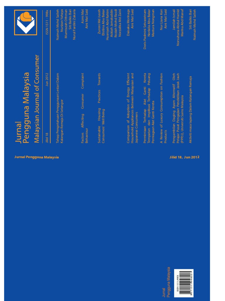 Jurnal Pengguna Malaysia  PDF