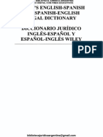 Diccionario Juridico Ingles Español y Español Ingles. Wiley - Wl - 1ed - 1993 - 605