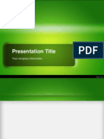 Green Powerpoint Presentation Template