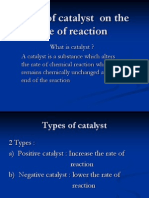 Effect of Catalyst On The Rate of Reaction