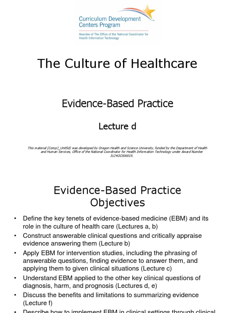EBM in Diagnostic Healthcare Practices | PDF | Evidence Based Medicine ...