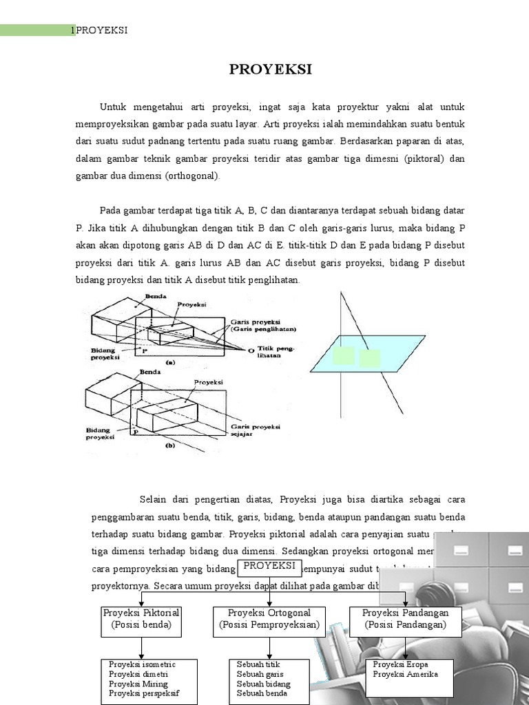 Teknik Proyeksi dalam Gambar Teknik | PDF