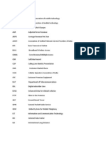 Telecom Key Words