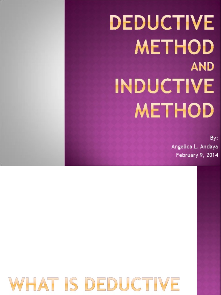 Deductive & Inductive Method | PDF | Learning | Inductive Reasoning