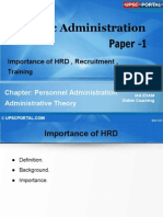 PUB AD (9 a) - Chapter- 9- Importance of HRD, Recruitment,Training