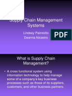 Supply Chain Management Systems: Lindsey Palmiotto Deanna Nicastro