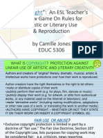 Copy Right - Rules For Literary Artistic Reproduction Photocopy-Educ5306jonesc1b