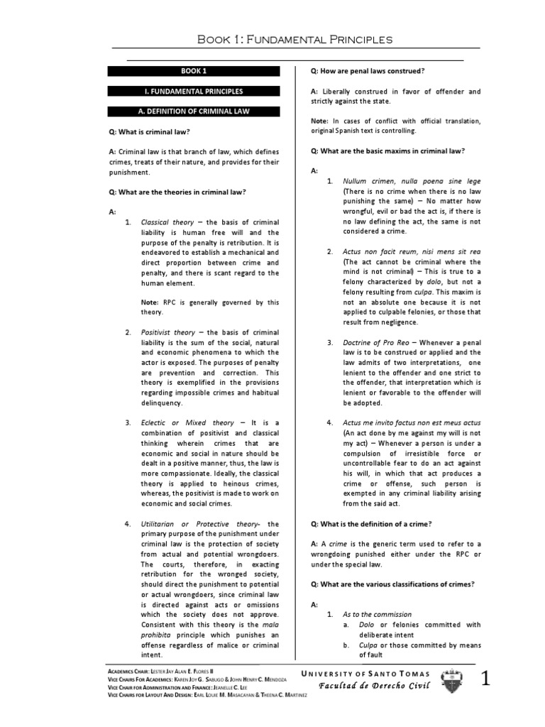 Criminal UST Golden Notes | PDF | Ex Post Facto Law | Crime & Violence