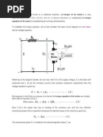 DC Motor: Torque of DC Motor Torque Equation of DC Motor