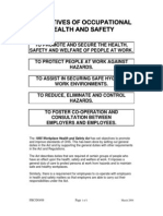 Objectives of Occupational Health and Safety