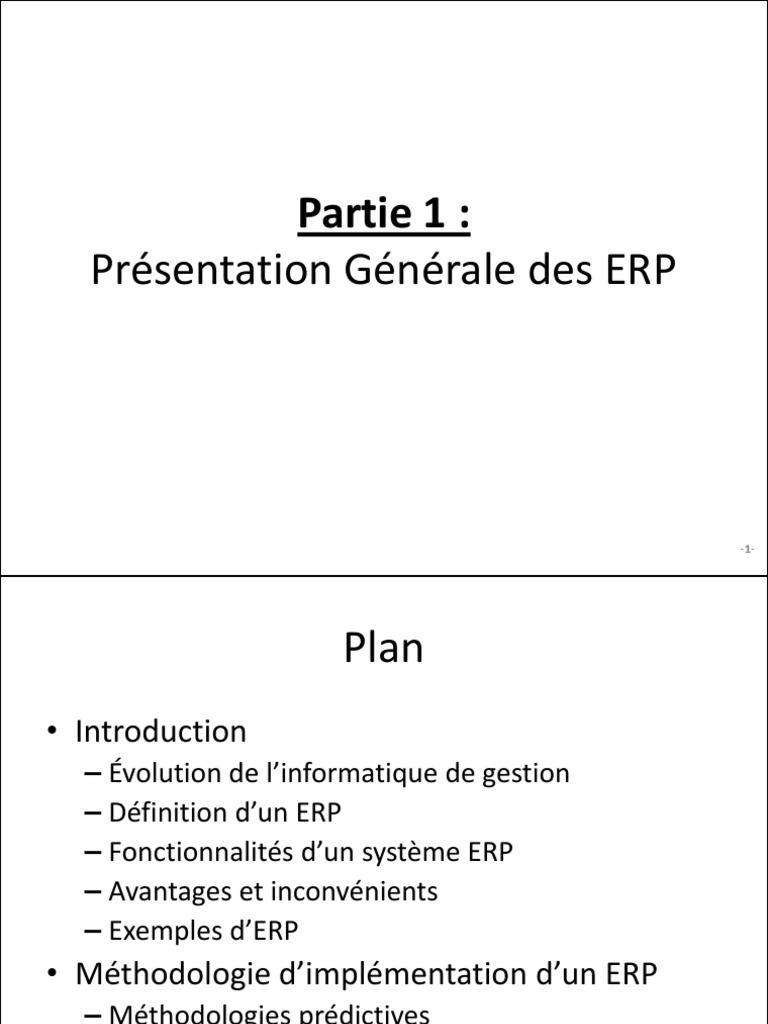 Guide complet sur les ERP et leur implémentation | PDF | Progiciel de ...