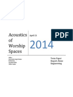 Acoustics of Worship Spaces