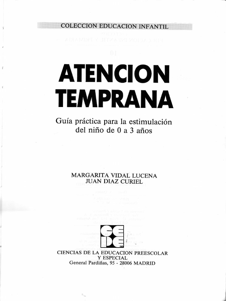 2 Atención Temprana (Guía Práctica para Al Estimulaicón de Niños de 0 A 3  Años) | PDF | Teoría de apego | Infantes, image size:768x1024