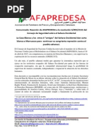 Comunicado AFAPREDESA Reaccion Resolucion de la ONU abril 2014