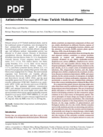 Download Antimicrobial Screening of Some Turkish Medicinal Plants by oskay SN2220479 doc pdf