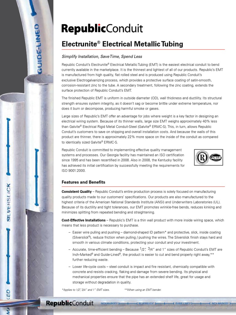 Cat Republic Conduit EMT PDF Pipe (Fluid Conveyance) Electrical