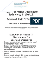 History of Health Information Technology in The U.S