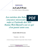 La 'Aqida de Ahl Assounna Sur Les Sahaba