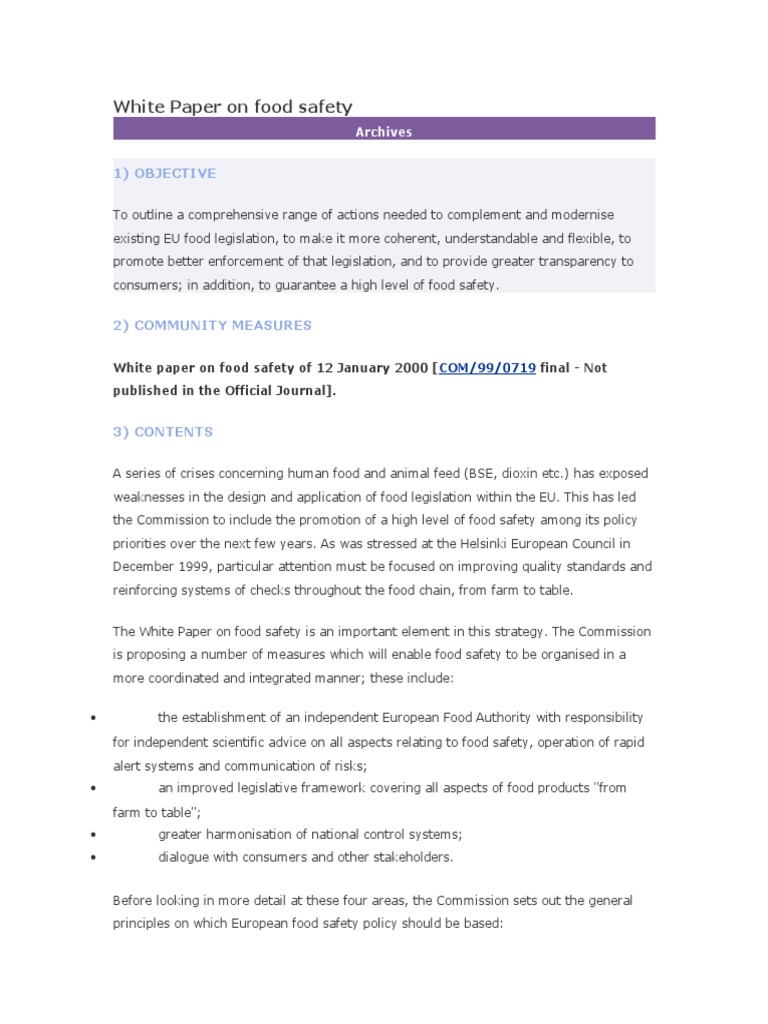 White.paper.food.Safety Food Safety Foods