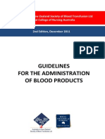 ANZSBT Guidelines Administration Blood Products 2ndEd Dec 2011 Hyperlinks