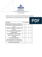 Escala Estimativa para Evaluar Alcancia