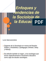 Enfoques y Tendencias de La Sociología de La Educación