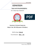 Dynamics of Machinery