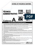 Tec Adm 2007 Cespe Prova Anvisa_caderno_a